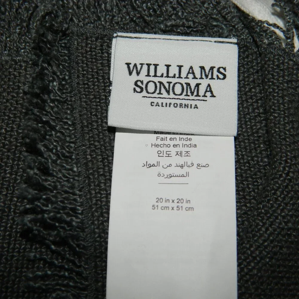Williams Sonoma Fringe Linen Dinner Napkins Set of 4